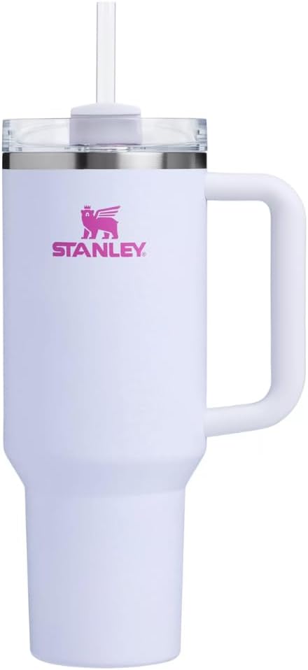 STANLEY Quencher 40 Ounce Vacuum Insulated Stainless Steel Tumbler with Handle Lid and Straw, Thermos for Hot and Cold Drinks, 1,180 L, CRYSTAL CRUSH